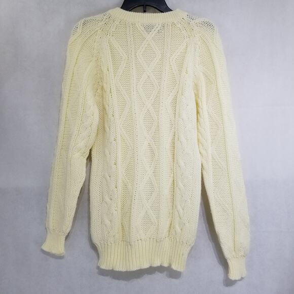 Vintage Blake & Manley Cable Knit Sweater Crew Neck Acrylic No Size Tag - Picture 8 of 10